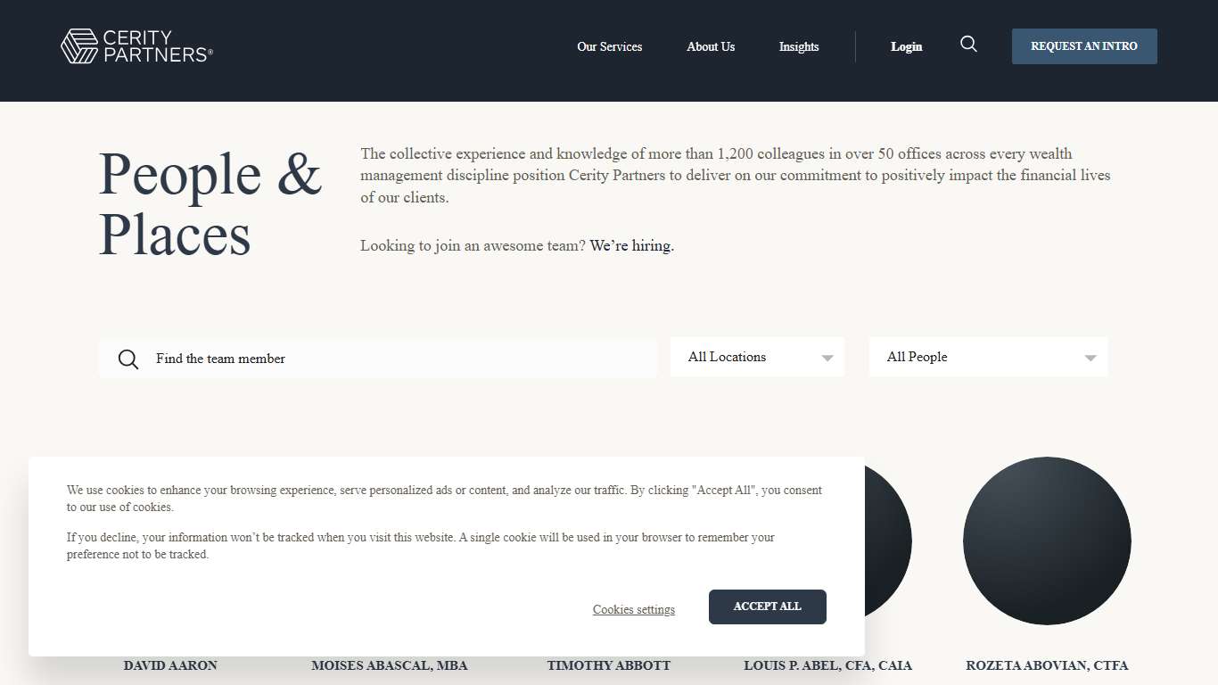 Meet Our Team Cerity Partners