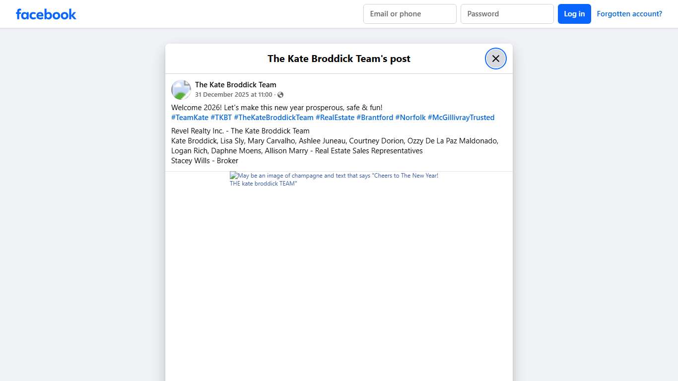 Welcome 2026! Let's make this new... - The Kate Broddick Team Facebook