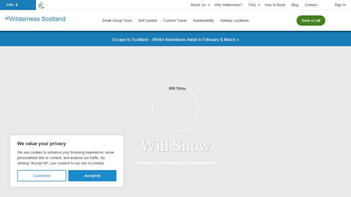 Will Snow: Our Guides: Wilderness Scotland